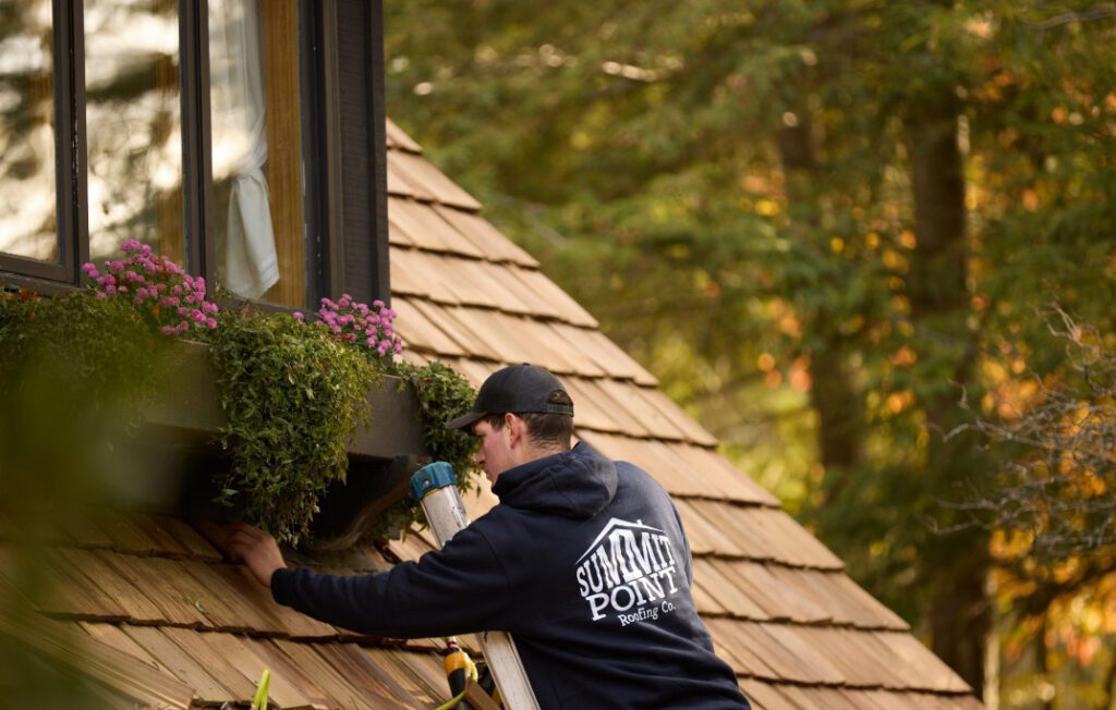 Roof cleaning home
