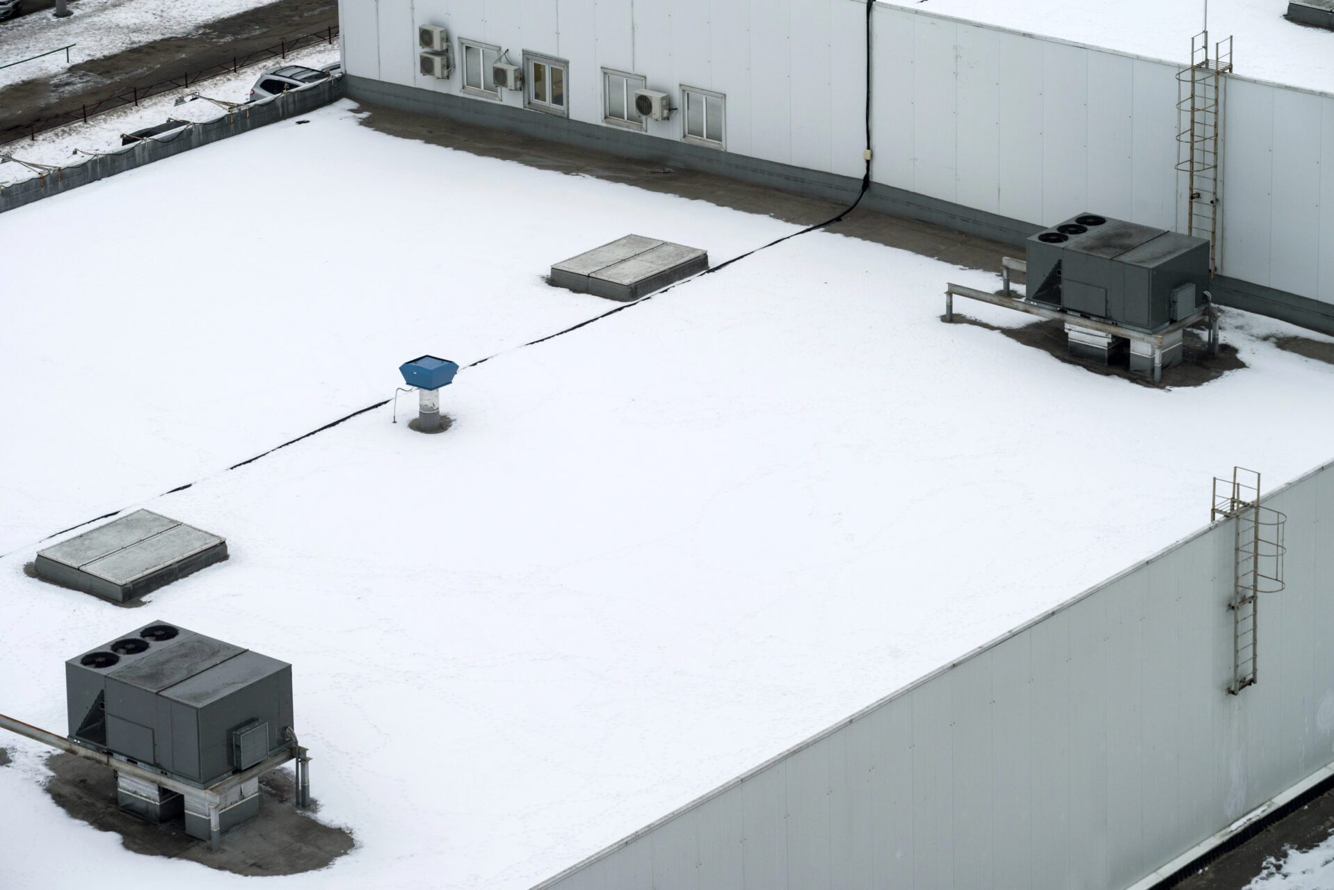 Commercial Roof in Winter
