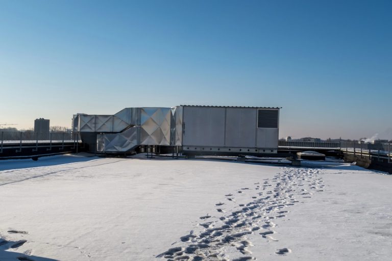 snow on flat roof